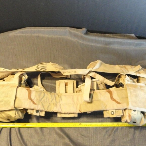 DCU DESERT CAMOUFLAGE FLC LBE LBV LOAD BEARING VEST COMBAT TACTICAL POUCHES 1903 - Picture 11 of 15